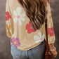 Flower Print Bracelet Sleeve Top