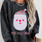 Sequined Santa Claus Corded Sweatshirt