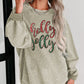 Sequined holly jolly Corded Sweatshirt