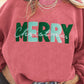 MERRY Christmas Corded Pullover Sweatshirt