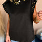 Studded Short Sleeve Top