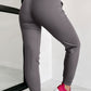 Exposed Seam High Waist Pocketed Joggers