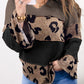 Leopard Patchwork Knit Top