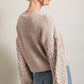 Knit Sleeve Drop Shoulder Sweater