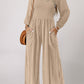 Smocked Square Neck Wide Leg Jumpsuit