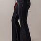 High Waist Button Front Flare Jeans