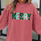 MERRY Christmas Corded Pullover Sweatshirt