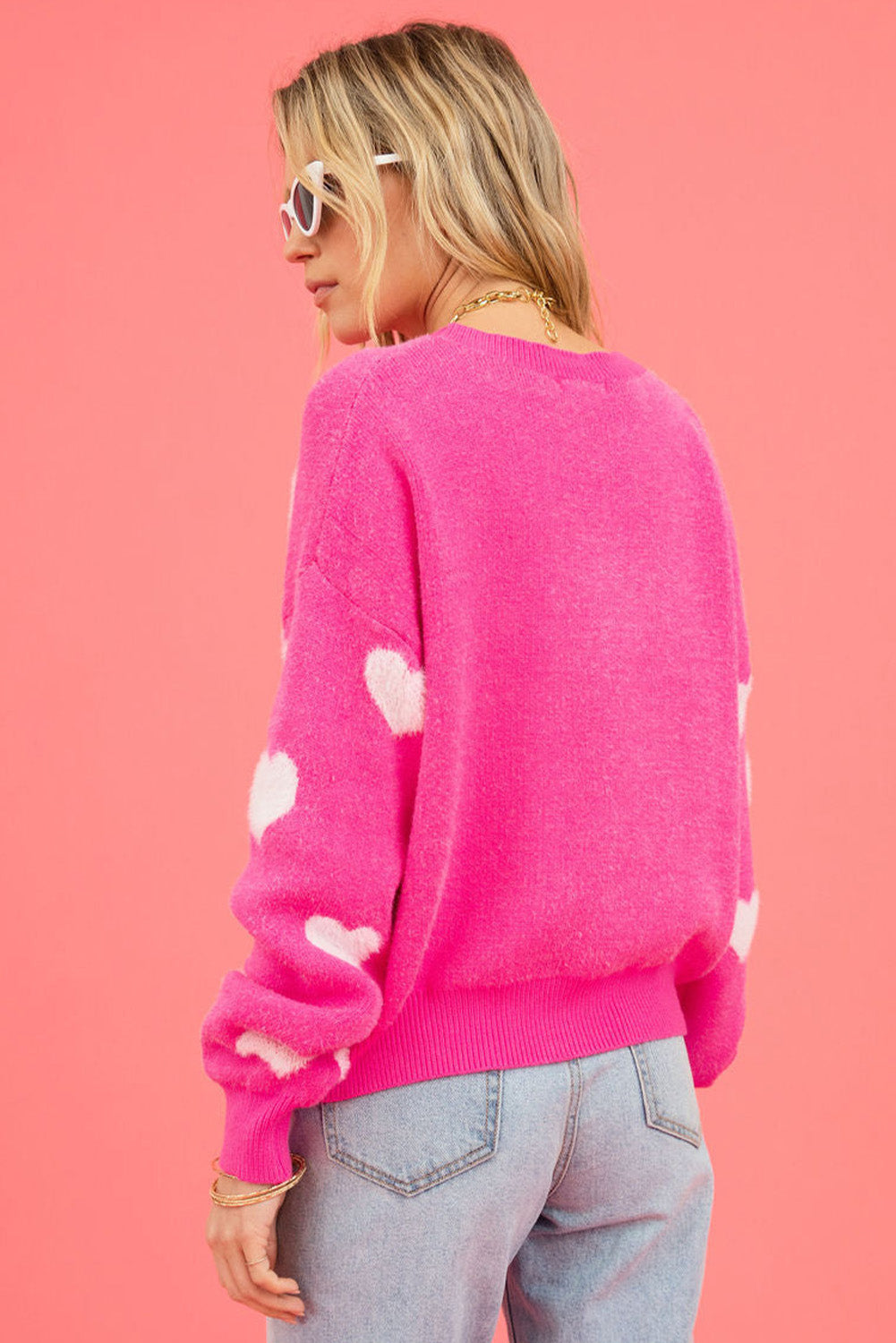 Valentine Fuzzy Hearts Sweater