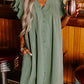 Ruffle Sleeve V Neck Frilled Shift Dress