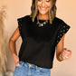 Studded Short Sleeve Top