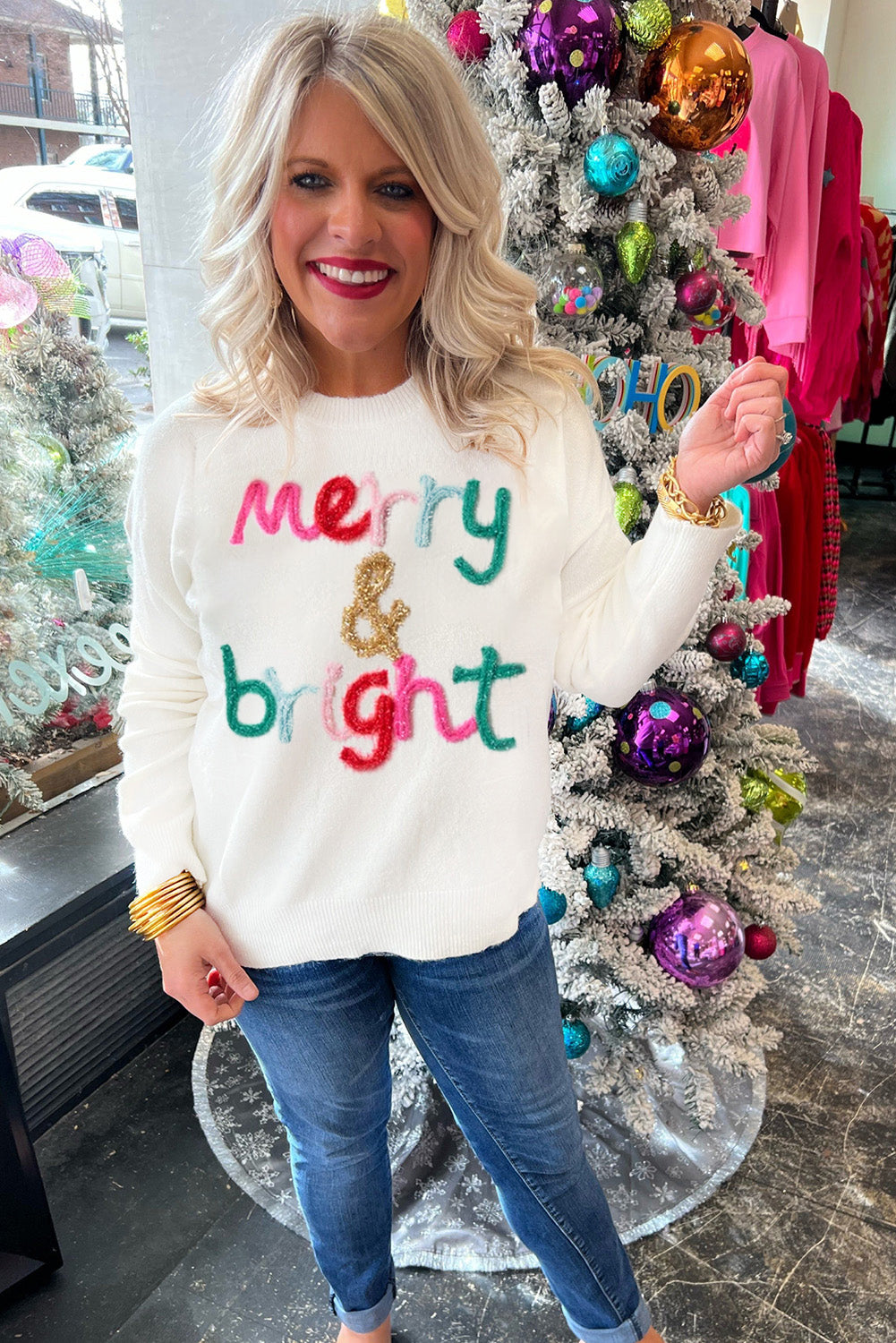 Glitter Merry & Bright Knit Sweater