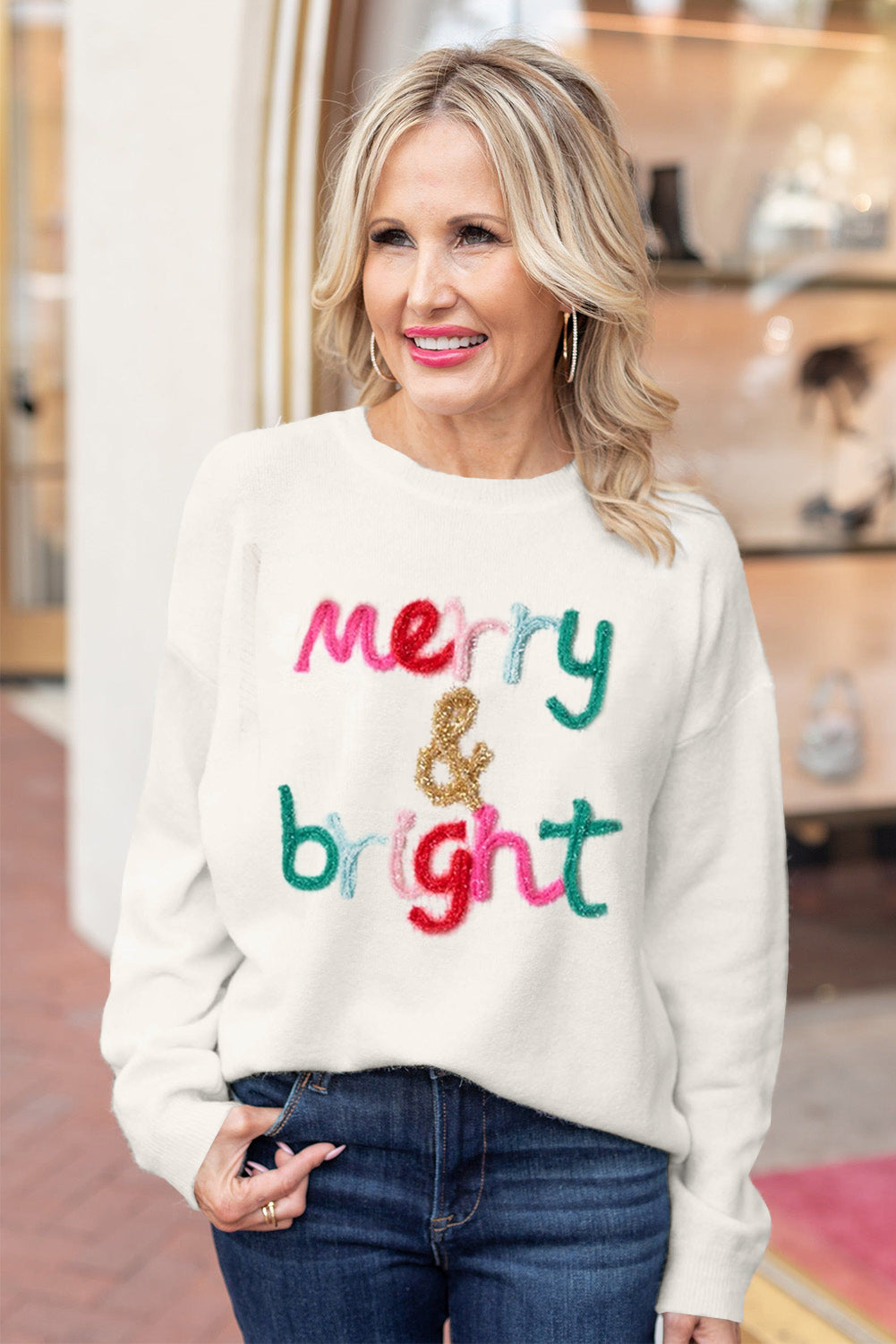 Glitter Merry & Bright Knit Sweater