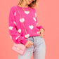 Valentine Fuzzy Hearts Sweater