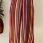 Striped Print Tie Waist Wide Leg Pants