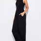 Cinched Waist Sleeveless Wide Leg Jumpsuit