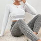 Ribbed Textured Knit Leggings