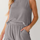 Corded Sleeveless Top & Pocketed Shorts Set