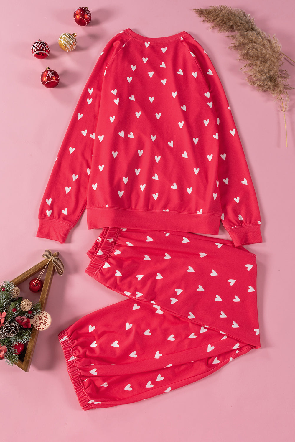 Valentines Heart Print Pants Set