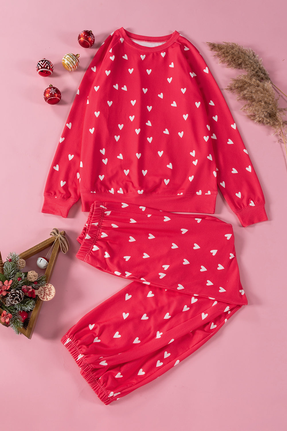 Valentines Heart Print Pants Set