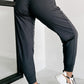 Exposed Seam High Waist Pocketed Joggers