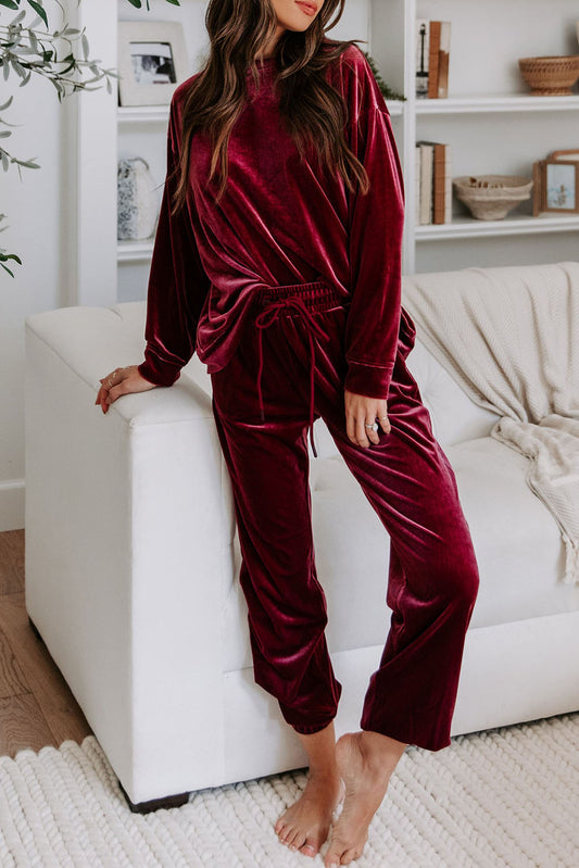 Velvet Two Piece Lounge Set