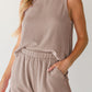 Corded Sleeveless Top & Pocketed Shorts Set