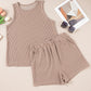 Corded Sleeveless Top & Pocketed Shorts Set