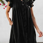 Ruffle Sleeve V Neck Frilled Shift Dress
