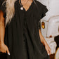 Ruffle Sleeve V Neck Frilled Shift Dress