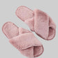 New Cross Plush Slippers - KOC