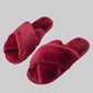 New Cross Plush Slippers - KOC