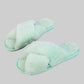 New Cross Plush Slippers - KOC