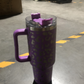 Preorder-Leopard Stainless Steel Handle Insulated Mug-Dark Purple