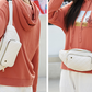 Simple Diamond Crossbody Bag-White