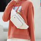 Simple Diamond Crossbody Bag-White