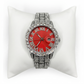 Rhinestone Red Silver Band Watch