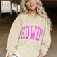 Corduroy Letter Crewneck Sweatshirt