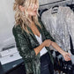 Sequin Lapel Blazer