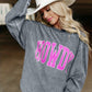 Corduroy Letter Crewneck Sweatshirt