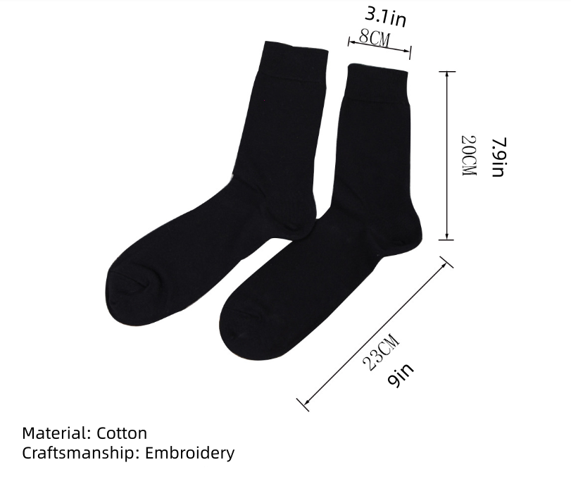 Custom Embroidered Cotton Socks