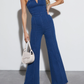 Spaghetti Straps Notch V Denim Jumpsuit