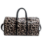 Vegan Leather Leopard Overnight Bag