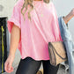 Rolled Sleeve Studded Oversized T-Shirt