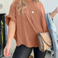 Rolled Sleeve Studded Oversized T-Shirt