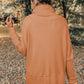 Drawstring Cowl Neck Oversize Top with Side Slits
