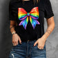 Pride Bow Graphic Round Neck T Shirt