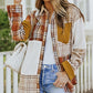 Plaid Color Block Patchwork Shacket