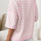 Knit Split Hem Half Sleeve Loose Top