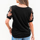 Flora Lace Patchwork Crew Neck T Shirt