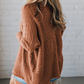 Hollowed Knit Open Front Cardigan